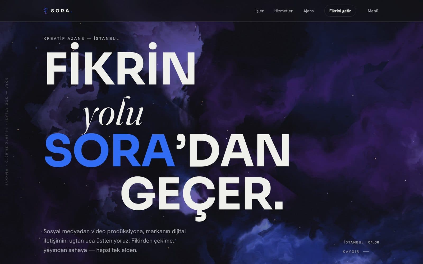 Sora Dijital — Kreativagentur · Firmenwebsite